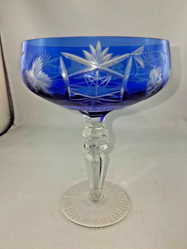 Retro sektglas blau sektschale - blau,