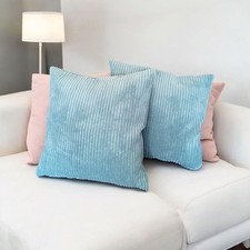 Sofakissen Kissenbuzüg Cord Kordsamt 50x50  Dekokissenbezug Türkis  