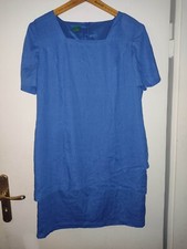 Tolles Sommerkleid Leinen Blau