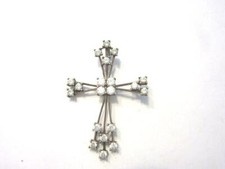 Silberanhänger Kreuz mit Strasssteinen (925er) OM3707