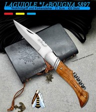 ANGEBOT!!! LAGUIOLE Le Bougna 5897  Teakholzgriff + Korkenzieher Taschenmesser