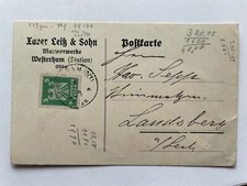 Postkarte Reklame 1926 Xaver Leitz Feldkirchen Westerham Marmorwerke Rosenheim 