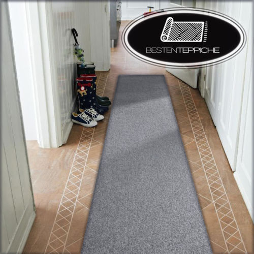 Moderne läufer grau teppich - grau,