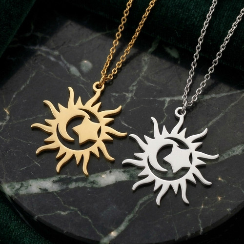 Halskette sonne mond - ms💎halskette,