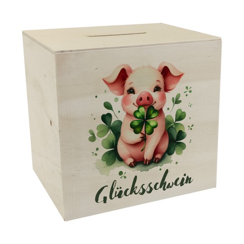 Glücksschwein mit kleeblatt - glücksschwein,