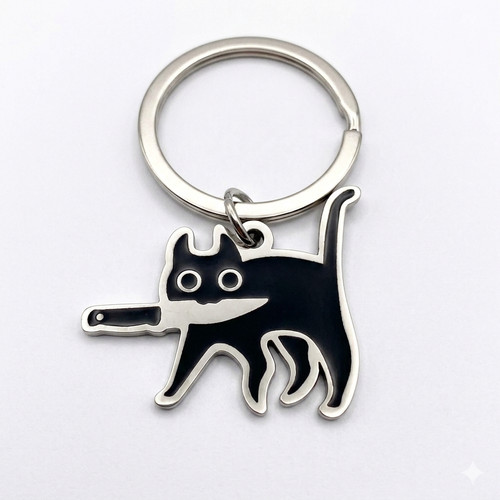 Katze mit messer - mit,