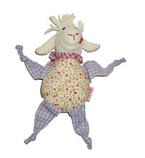 KÄTHE KRUSE Schaf Lamm weiß Stofftier Kuscheltier Plüschtier mit Blumenmuster
