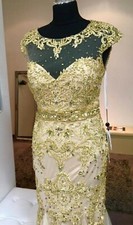 Abendkleid Gr. 38 Jovani original Verlobungskleid Brautkleid in Gold