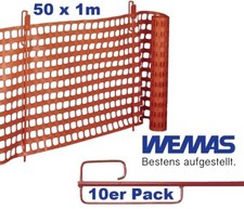 WEMAS Fangzaun 50 x 1 m orange