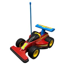 Fisher Price 2825 RC Auto Ferngesteuertes Auto Rot Blau 1992 Vintage Ohne Remote