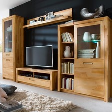 Wohnwand Kernbuche massiv