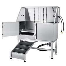 Uimoso 1270mm Hundebadewanne Edelstahl Hunden Pflege Dusche 150kg Tierbadewanne