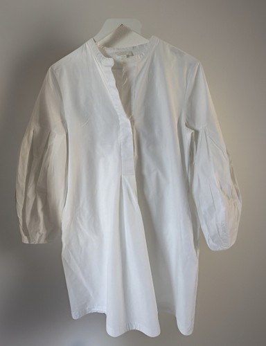 Cos damen kleid weiß langarm - kleid,