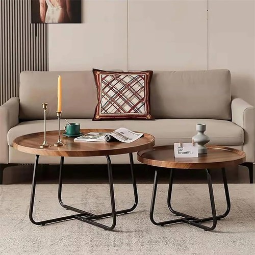 Couchtisch set rund holz - set,