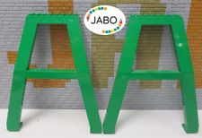 (B 1 )  2x Lego 2635b Kranstützen Verladekran Eisenbahn Brücke grün 7939