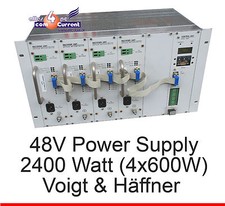 48 VOLT 2400W (4x 600W) NETZTEIL POWER SUPPLY VOIGT UND HÄFFNER DSLAM VuH USV