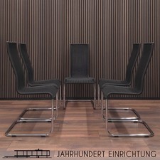 TECTA B 45 | 5er Set Kragstühle Schwarz | Freischwinger Stühle Bauhaus Chair