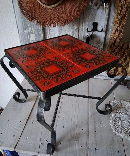 70er blumenhocker tisch - 70er,