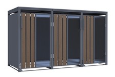 Mülltonnenbox Holzoptik mit