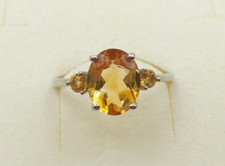 Citrin - Ring,  Sterlingsilber