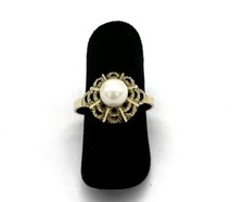 585 14kt gold ring - gold, perle