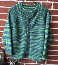 Strickjacke nordisch grün - strickjacke-,