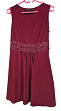 festliches Kleid Abendkleid  Abschlusskleid Gr. 36-38 Bordeaux Weinrot