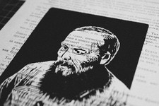 Holzschnitt Fjodor Dostojewski
