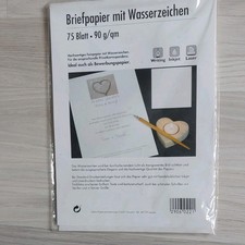 Hochwertiges Briefpapier von Marc Bodini  Set 75 Bögen mit Wasserzeichen weiß