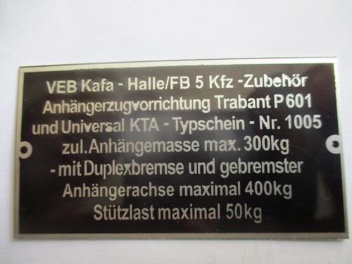 Typenschild ahk azv s83 - ahk,