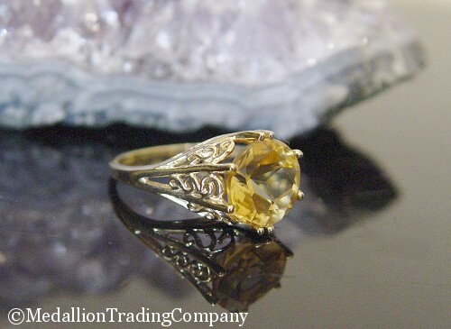 Karat gelbgold ring - ring, 3