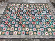 Bettüberwurf seide patchwork - bettüberwurf,