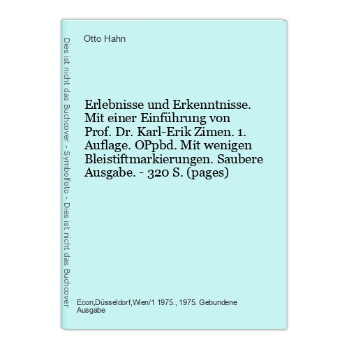 Erlebnisse und erkenntnisse - erlebnisse,