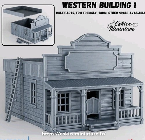 28mm unbemalt wild west saloon - 28mm,