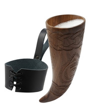 Trinkhorn aus Holz mit