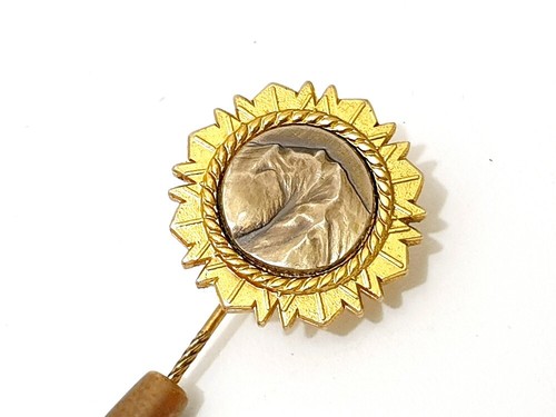 Stick pin mit relief - pin, relief-abbild