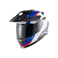 Nexx Y.Travl Quest Motorradhelm (Weiß/Blau/Rot) Gr: M (57)