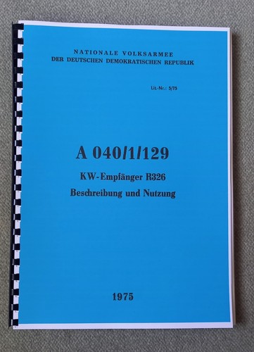 Nva funkempfänger r326 - nva,