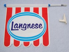 Vintage 70er J. Langnese  - Fahne Kioskfahne mit Halterung