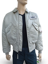 Alpha Industries CWU 45 Flight Jacket in Silber, Größe S