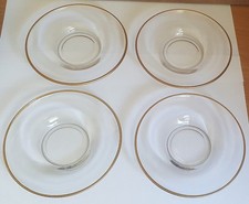 4 kleine Glas-Teller mit