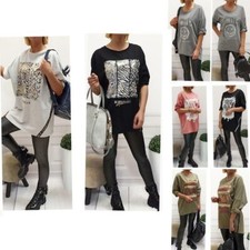 Damen Oversize Bluse Shirt mit