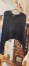 Poncho Sommer Blau Glitzer