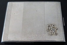 Altes Art Deco Zigarettenetui um 1930/40 Silber 835 130gr. Punziert