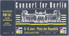 Genesis, David Bowie  In Concert 1987  Ticket / Konzertkarte / Eintrittskarte
