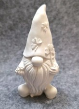 Deko Figur Wichtel Zwerg Glückszwerg Weiß Raysin Kleeblatt Handgemacht