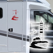 Leuchtturm Maritim 40cm Autoaufkleber B54 Wohnmobil Wohnwagen Bus Nordsee Urlaub