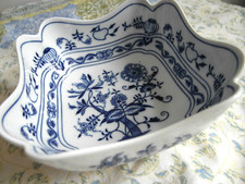 Karlsbader BOHEMIA Porzellan Schüssel  Servierschale blau weiß