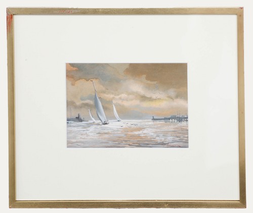 Gerahmtes aquarell aus - gerahmtes,
