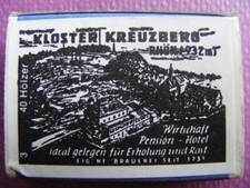 Streichholzschachtel Sammler schön Streichhölzer selten Kloster Reise Werbung